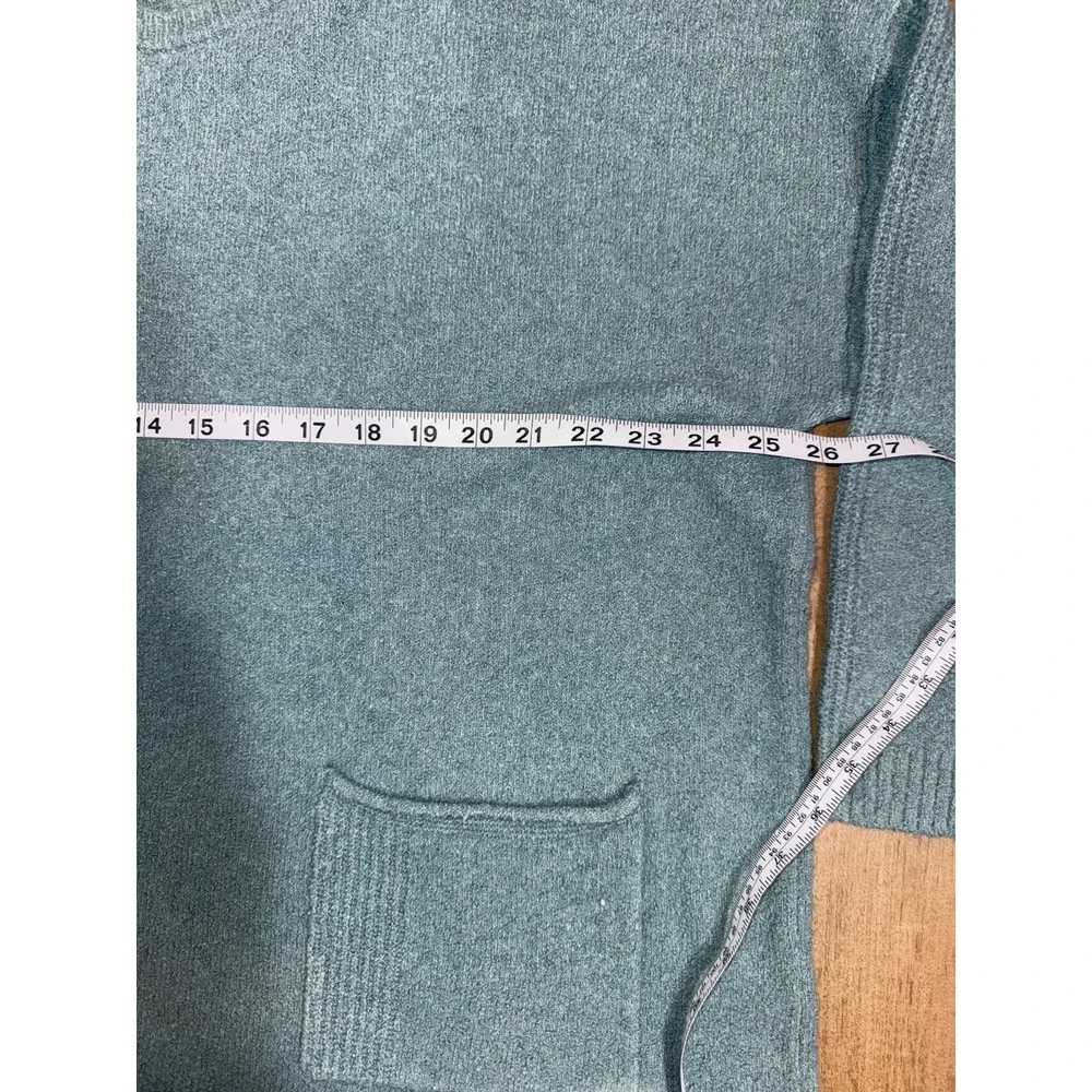Pure Jill Petite XL Blue Sweater Knit Pullover‎ Pocket Crewneck